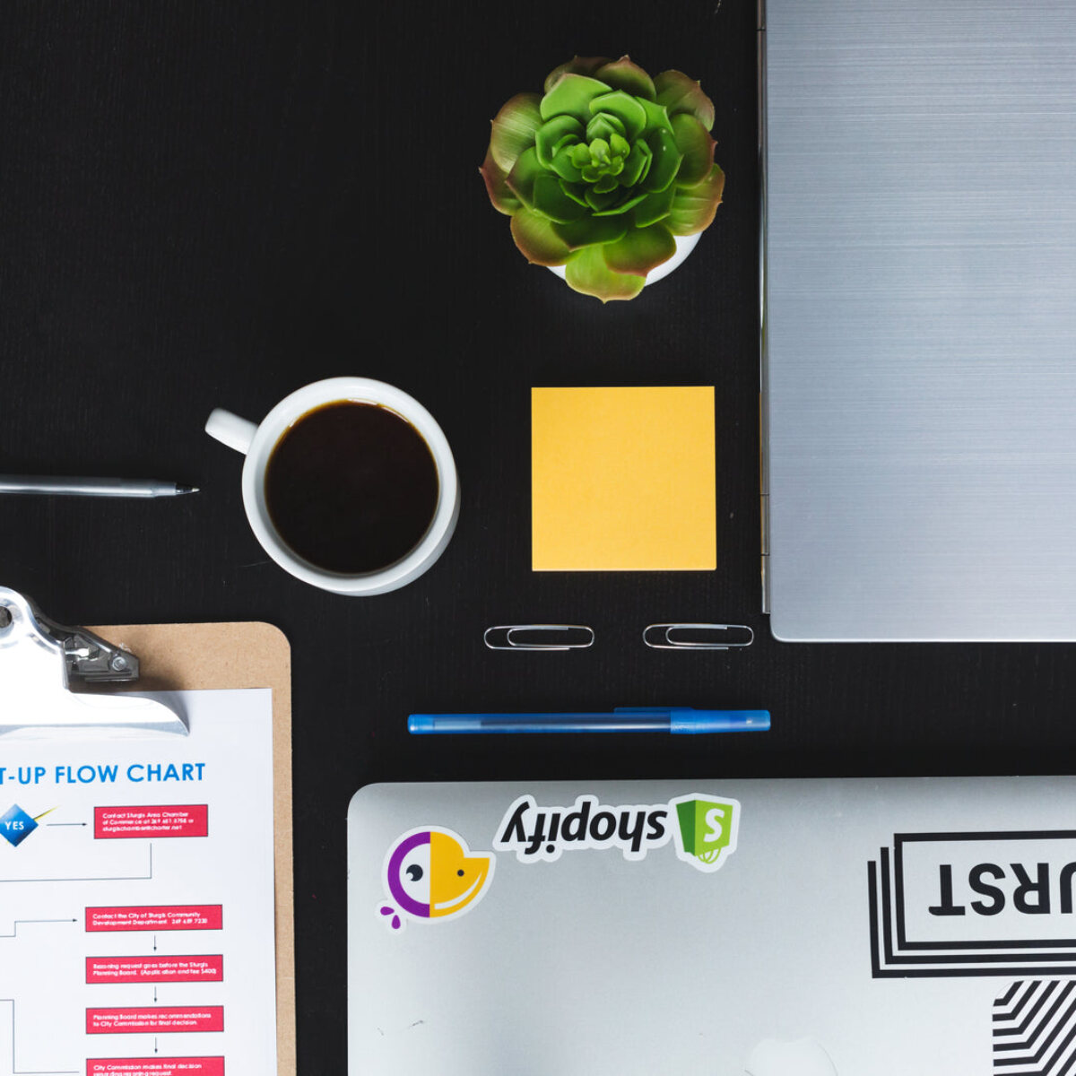 Business Startup Desktop Flatlay