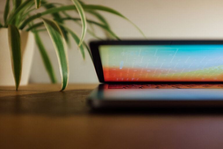Laptop On A Table